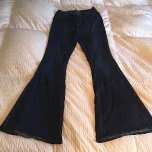 2 for $14! JustFab high rise bell bottom jeans